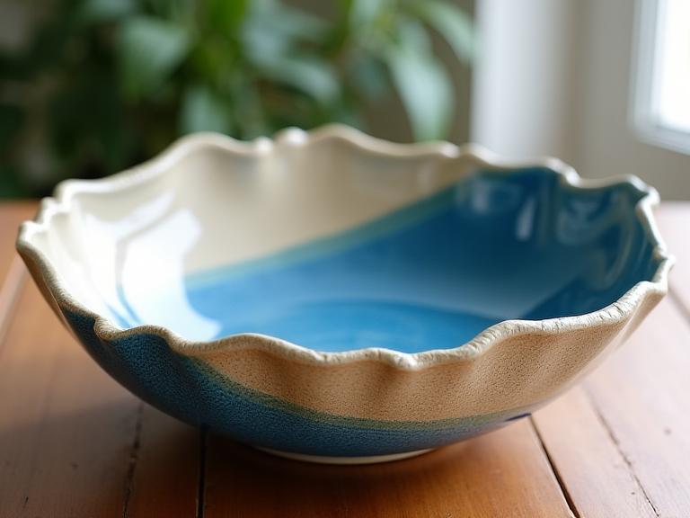 Grote onregelmatige keramische schaal